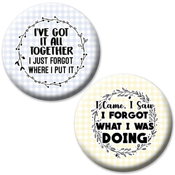 Creanoso Funny Pinback Buttons - Humorous Sayings (10-Pack) - Stocking Stuffers Premium Quality Gift Ideas for Children, Teens, & Adults - Corporate Giveaways & Party Favors