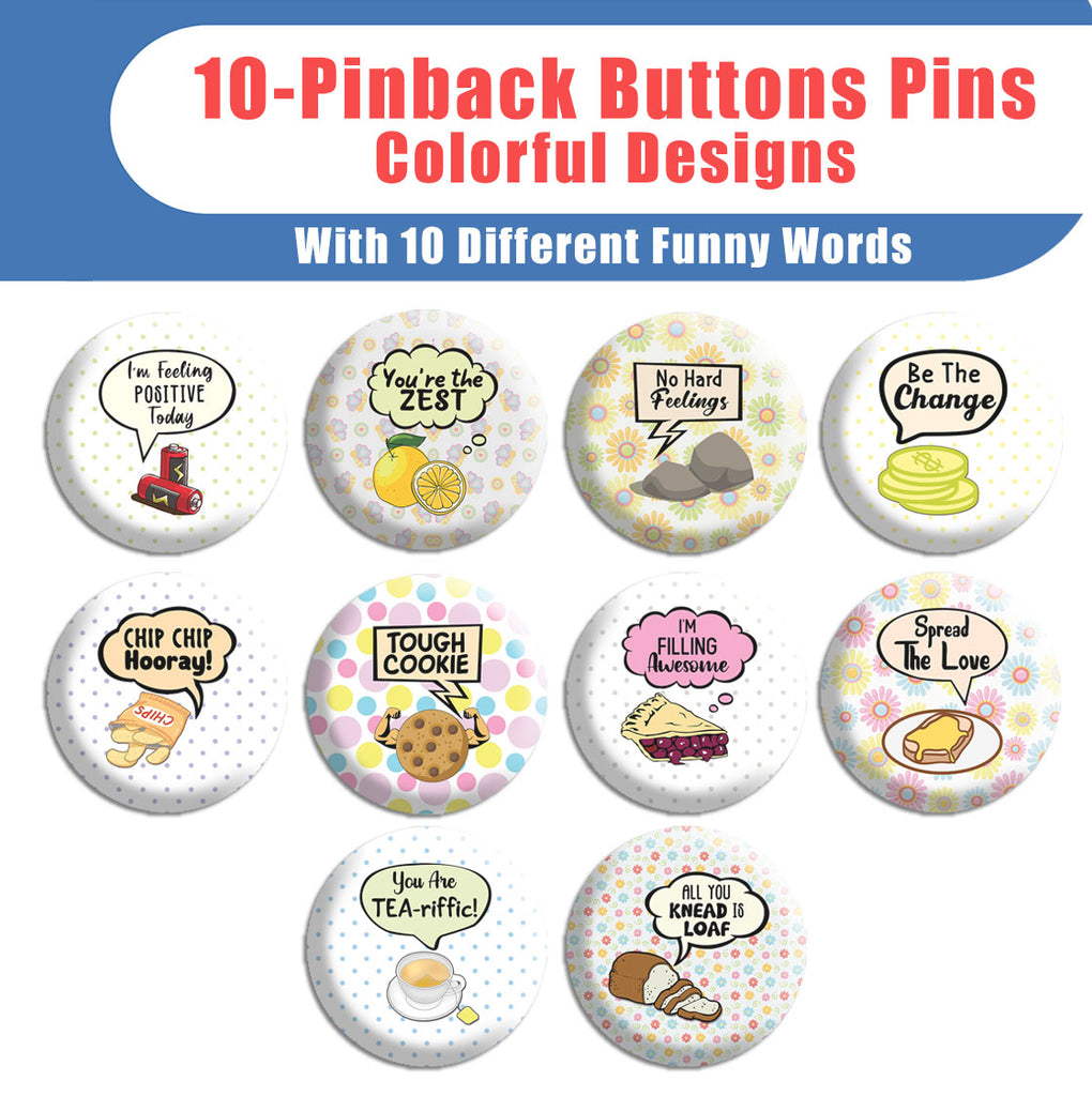  Creanoso Funny Old Age Button Pins (1-Set X 10 Buttons) -  Stocking Stuffers Premium Quality Gift Ideas for Children, Teens, & Adults  - Corporate Giveaways & Party Favors : Clothing, Shoes & Jewelry