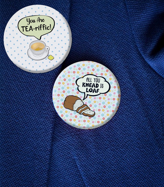 Creanoso Creanoso Inspiring Puns Pinbuttons (10-Pack) - Stocking Stuffers Premium Quality Gift Ideas for Children, Teens, & Adults - Corporate Giveaways & Party Favors