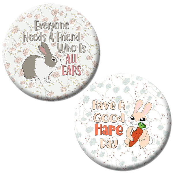 Cute Rabbit Pinback Button Badge (10-Pack)