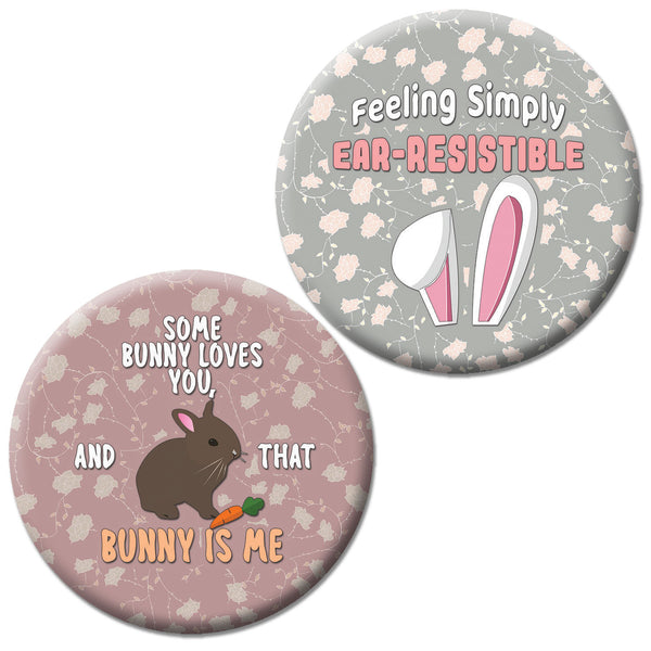 Cute Rabbit Pinback Button Badge (10-Pack)