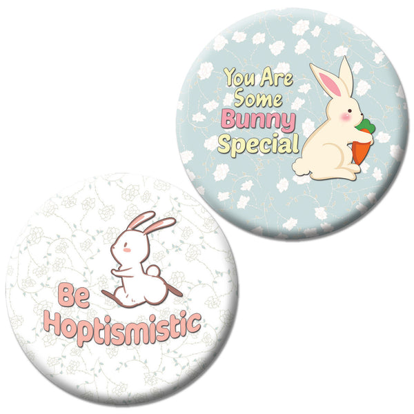 Cute Rabbit Pinback Button Badge (10-Pack)