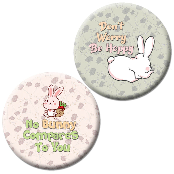 Cute Rabbit Pinback Button Badge (10-Pack)