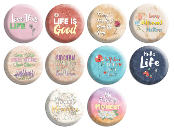 Love Life Pinback Buttons (10-Pack)