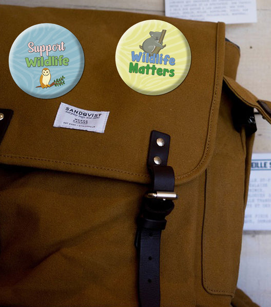 CreanosoI Love Wildlife Pinbuttons (10-Pack) - Premium Quality Gift Ideas for Children, Teens, & Adults for All Occasions - Stocking Stuffers Party Favor & Giveaways