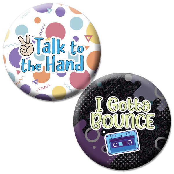 Creanoso Made in the 90's Pinback buttons (10-Pack) - Stocking Stuffers Premium Quality Gift Ideas for Children, Teens, & Adults - Corporate Giveaways & Party Favors