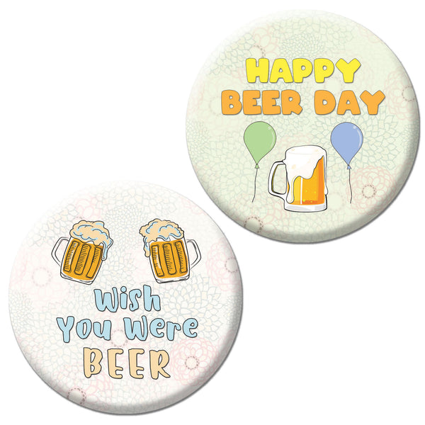 Creanoso Beer Lovers Pinback Buttons (10-Pack) - Premium Quality Gift Ideas for Adults for All Occasions - Stocking Stuffers Party Favor & Giveaways