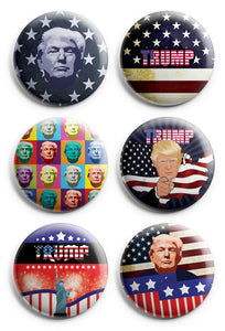 Donald Trump Pinback Buttons (6-Pack) Ã¢â‚¬â€œ Unique Button Pins for Men Women Teens Employees Professionals
