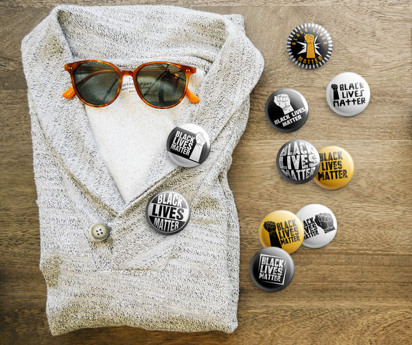 Black Lives Matter Pinback Buttons (10-Pack) - Large 2.25" Unique Badge Pins for Men Women Teens Employees Professionals - Cool Fashion Accessories