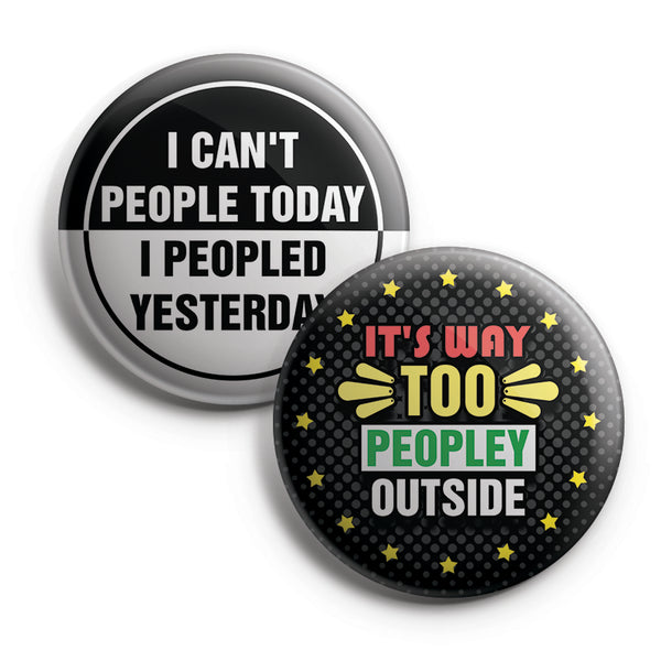 Funny Introvert Pinback Buttons (10-Pack) ÃƒÂ¢Ã¢â€šÂ¬Ã¢â‚¬Å“ Unique Button Pins for Men Women Teens Employees Professionals ÃƒÂ¢Ã¢â€šÂ¬Ã¢â‚¬Å“ Cool Fashion Accessories