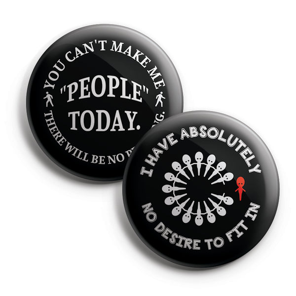 Funny Introvert Pinback Buttons (10-Pack) ÃƒÂ¢Ã¢â€šÂ¬Ã¢â‚¬Å“ Unique Button Pins for Men Women Teens Employees Professionals ÃƒÂ¢Ã¢â€šÂ¬Ã¢â‚¬Å“ Cool Fashion Accessories