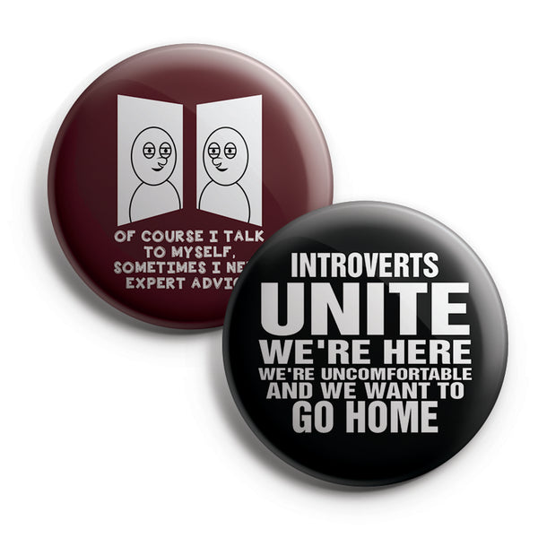 Funny Introvert Pinback Buttons (10-Pack) ÃƒÂ¢Ã¢â€šÂ¬Ã¢â‚¬Å“ Unique Button Pins for Men Women Teens Employees Professionals ÃƒÂ¢Ã¢â€šÂ¬Ã¢â‚¬Å“ Cool Fashion Accessories