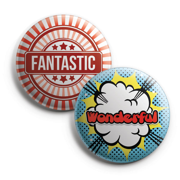 Appreciation Rewards Pinback Buttons (10-Pack) - Large 2.25" Unique Badge Pins for Men Women Teens Employees Professionals