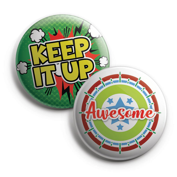 Appreciation Rewards Pinback Buttons (10-Pack) - Large 2.25" Unique Badge Pins for Men Women Teens Employees Professionals