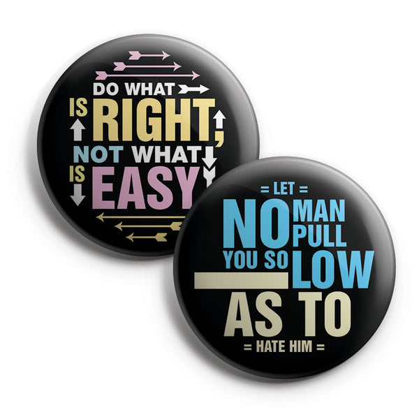 Creanoso Pinback Buttons - Black Lives MLK Quotes (10-Pack) Large 2.25" Pins Badge for Men Women Teens Professionals â€“ Cool Fashion Accessories Indoor Outdoor Wear â€“ Epic Collection Set