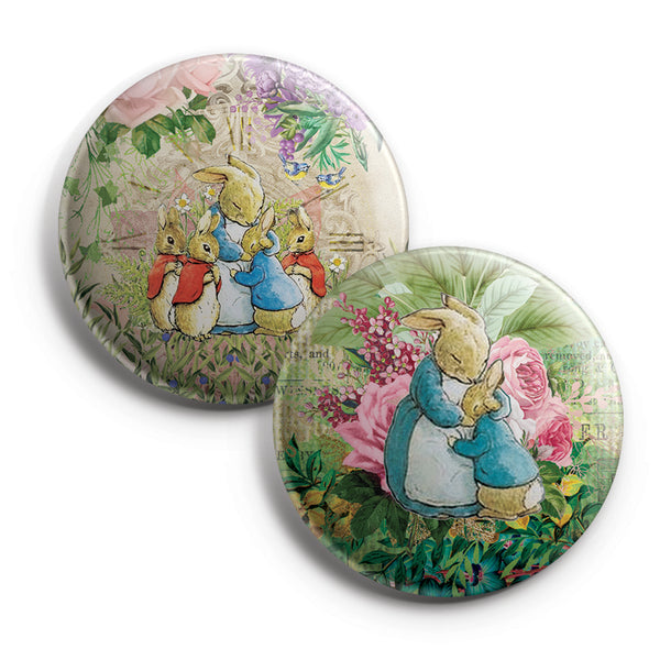 Peter Rabbit Pinback Buttons (10-Pack) - Large 2.25" Pins Badge for Men Women