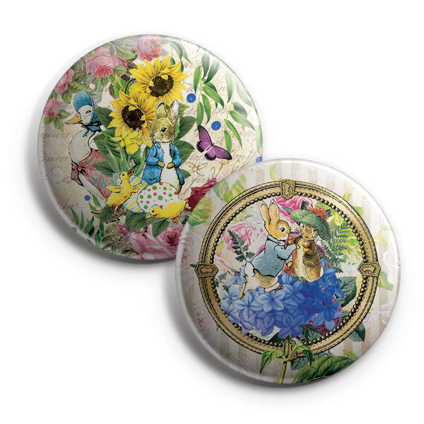 Peter Rabbit Pinback Buttons (10-Pack) - Large 2.25" Pins Badge for Men Women