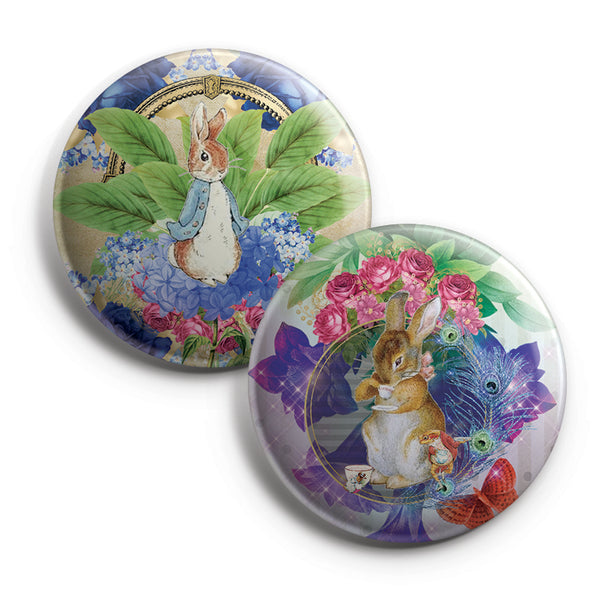 Peter Rabbit Pinback Buttons (10-Pack) - Large 2.25" Pins Badge for Men Women
