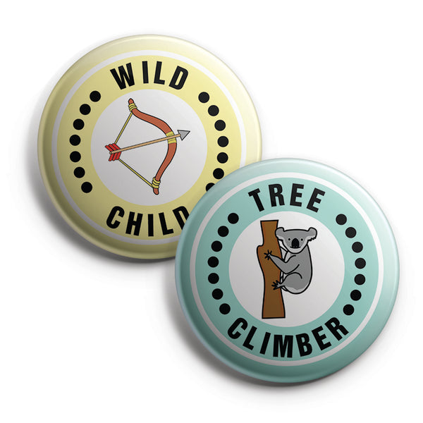 Camping Badge Button Pins (10 Pack) - Large 2.25" Camping Badge for Boys and Girls Cute Designs button pins
