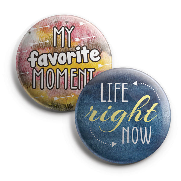 Pinback Button Pins Life Ideas (10 Pack) - Large 2.25" Boys and Girls Cute Designs Button pins