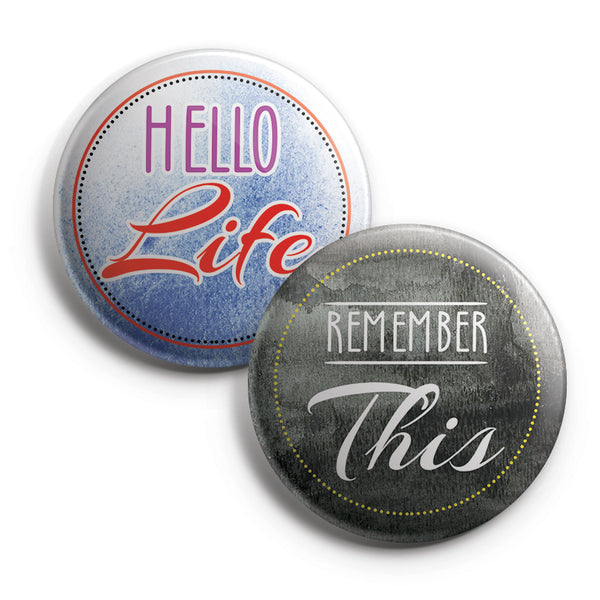 Pinback Button Pins Life Ideas (10 Pack) - Large 2.25" Boys and Girls Cute Designs Button pins