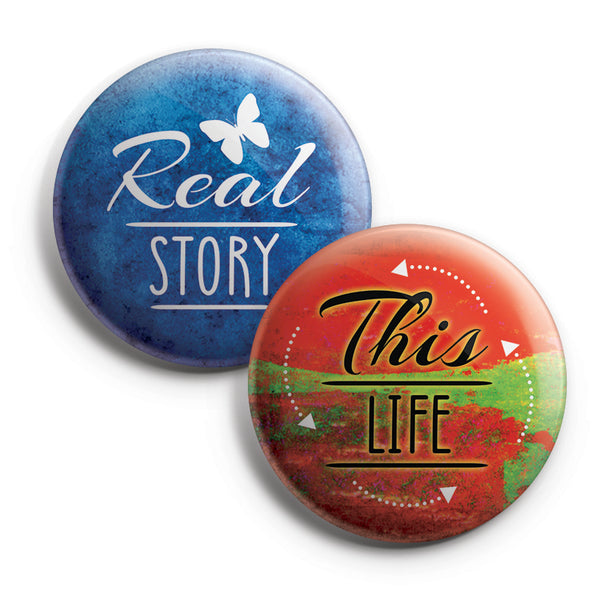 Pinback Button Pins Life Ideas (10 Pack) - Large 2.25" Boys and Girls Cute Designs Button pins