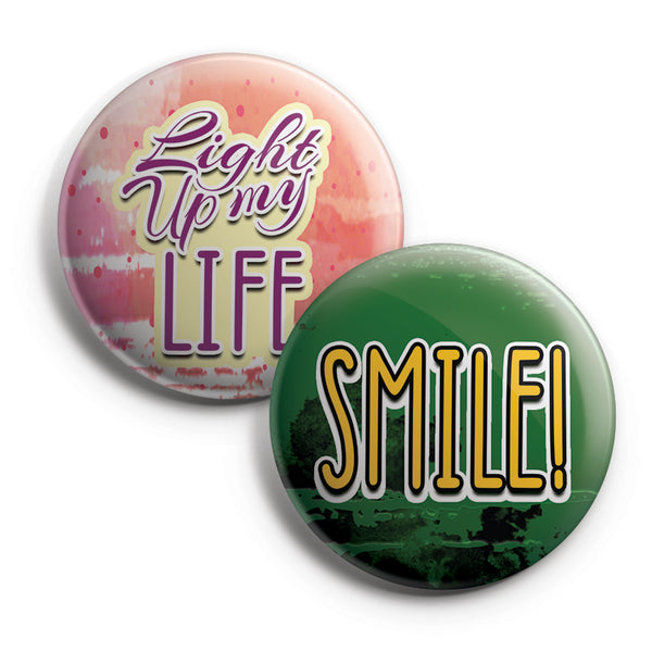 Pinback Button Pins Life Ideas (10 Pack) - Large 2.25" Boys and Girls Cute Designs Button pins