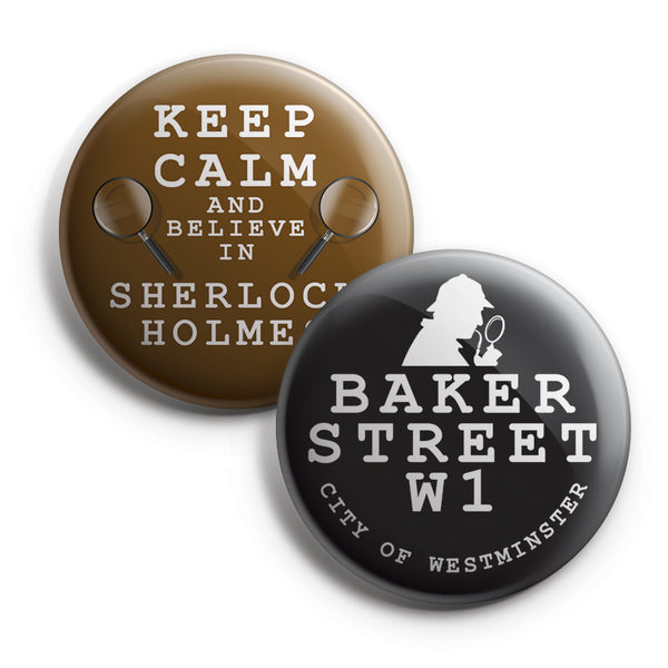 Sherlock Holmes Pinback Button Pins (10 Pack)