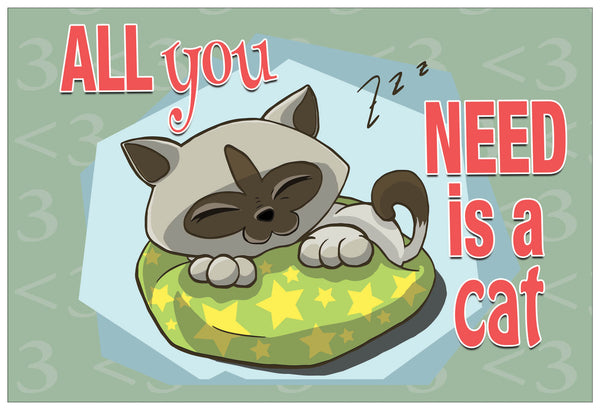 Creanoso Colorful I Love Cats Postcards - Premium Greeting Cards Set for Cat Lovers