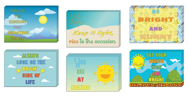 Creanoso Happy Thoughts Positive Quotes Postcards - Cool and Amazing Inspiring Sayings Page Clippers