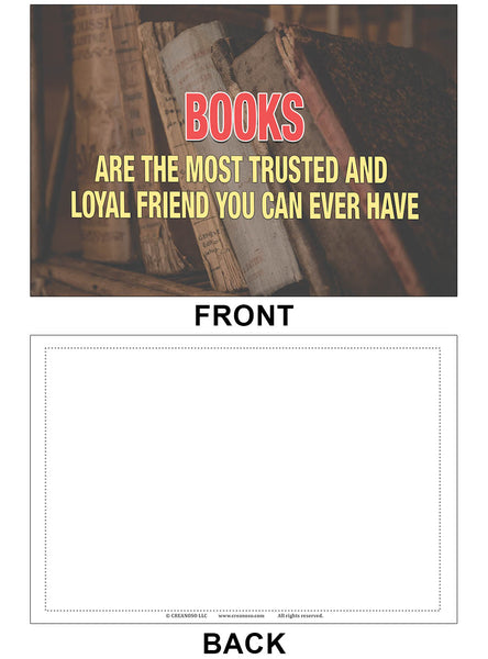 Creanoso I Love Books Postcards - Inspiring Greeting Cards for Bookworms