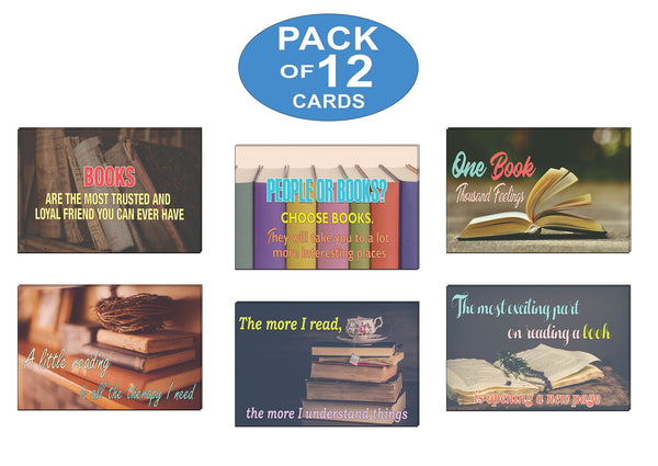 Creanoso I Love Books Postcards - Inspiring Greeting Cards for Bookworms