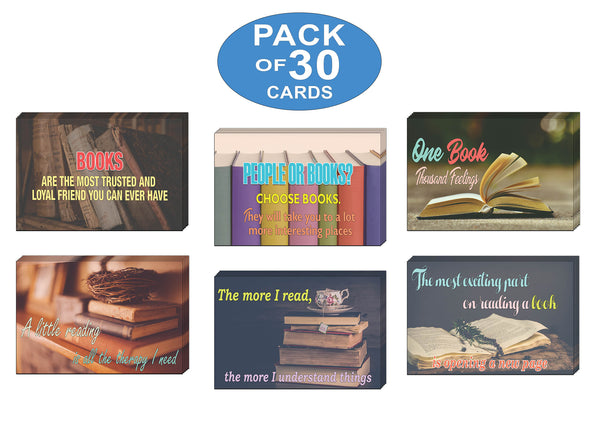 Creanoso I Love Books Postcards - Inspiring Greeting Cards for Bookworms