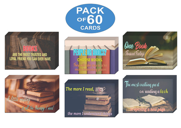 Creanoso I Love Books Postcards - Inspiring Greeting Cards for Bookworms