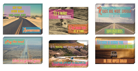 Creanoso Inspiring Sayings Land Travel Postcards Ã¢â‚¬â€œ Assorted Greetings Cards for Travelers