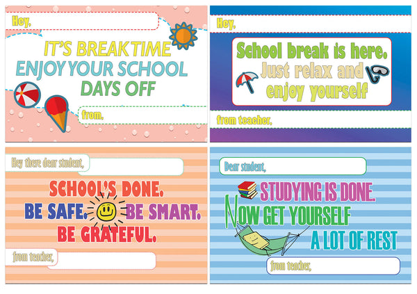 Creanoso Appreciate School Break Positive Postcards ÃƒÂ¢Ã¢â€šÂ¬Ã¢â‚¬Å“ Unique Inspirational Note Card for Students