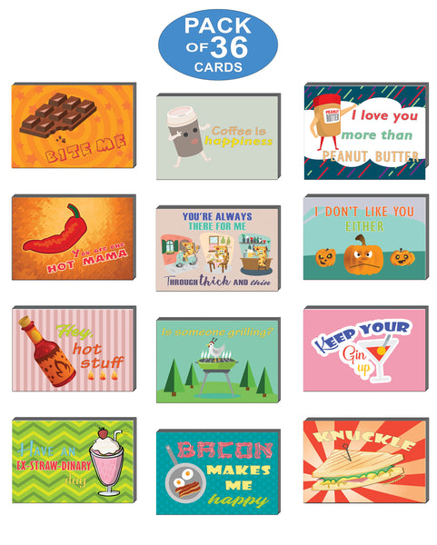 Creanoso Funny Food and Drinks Comedic Postcards ÃƒÂ¢Ã¢â€šÂ¬Ã¢â‚¬Å“ Unique and Silly Note Card Bulks