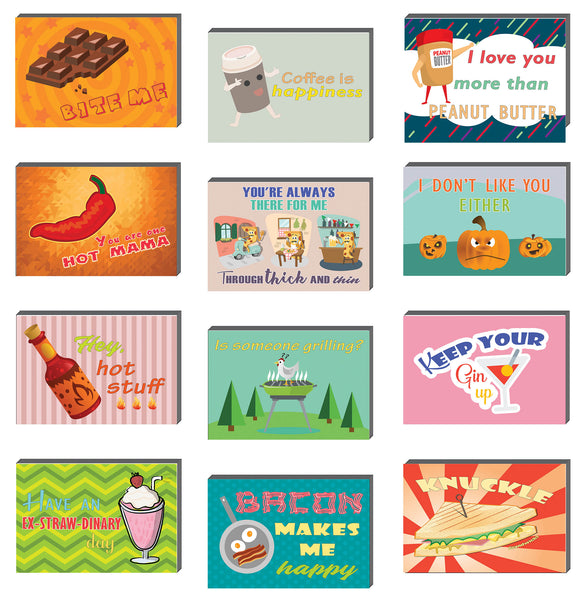 Creanoso Funny Food and Drinks Comedic Postcards ÃƒÂ¢Ã¢â€šÂ¬Ã¢â‚¬Å“ Unique and Silly Note Card Bulks