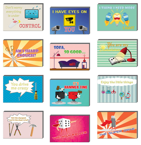 Creanoso Funny Things Comedic Postcards (36-Pack) Ã¢â‚¬â€œ Unique and Silly Note Card Bulks Assorted Pack Ã¢â‚¬â€œ Cool Giveaways for Men, Women, Employees Ã¢â‚¬â€œ Great Greeting Cards Collection Set