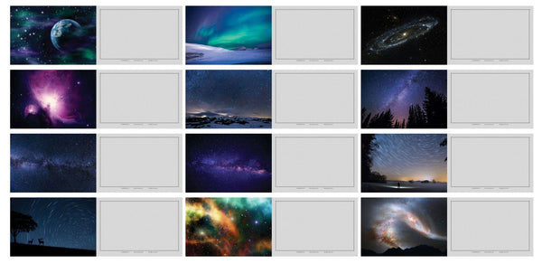 Galaxy Postcards Series 1  -Assorted Card Stock Bulk Set Ã¢â‚¬â€œ Premium Quality Cards Ã¢â‚¬â€œ Stocking Stuffers Gift for Men, Women, Teens, Adults