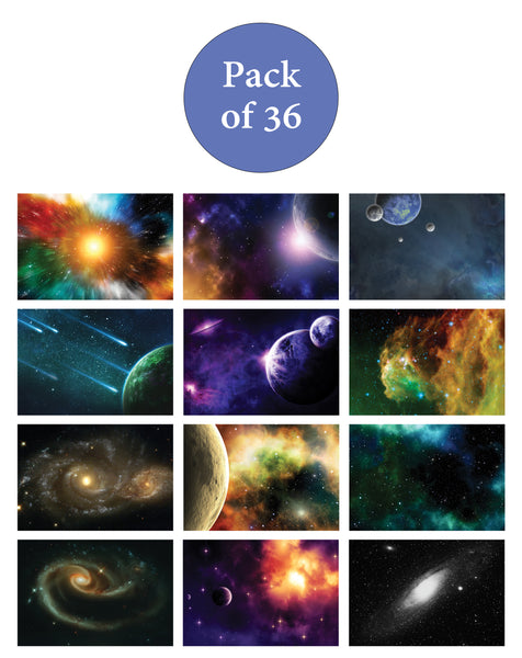 Galaxy Postcards Series 2 (36-Pack)- Assorted Card Stock Bulk Set Ã¢â‚¬â€œ Premium Quality Cards Ã¢â‚¬â€œ Stocking Stuffers Gift for Men, Women, Teens, Adults