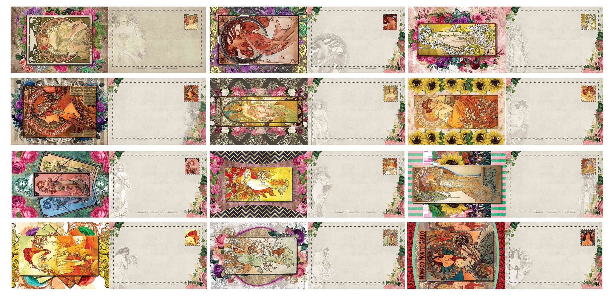 Creanoso Alphonse Mucha Art Nouveau Postcards ÃƒÂ¢Ã¢â€šÂ¬Ã¢â‚¬Å“ Inspiring Positive Art Greetings Cards Giveaways