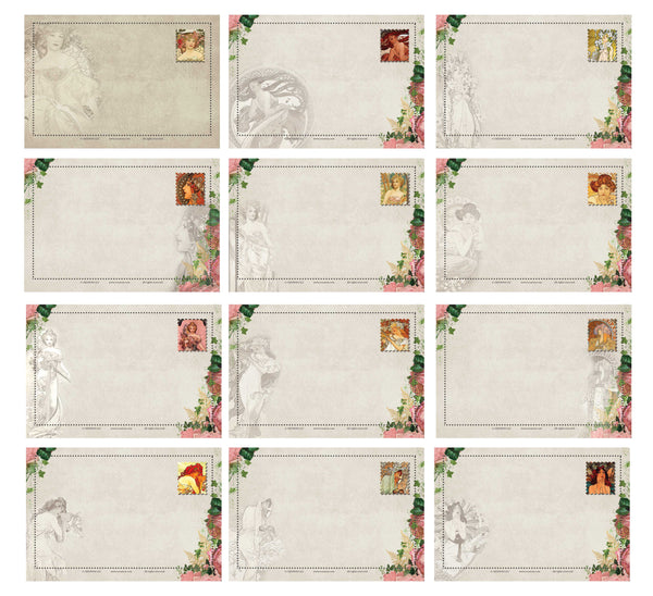Creanoso Alphonse Mucha Art Nouveau Postcards ÃƒÂ¢Ã¢â€šÂ¬Ã¢â‚¬Å“ Inspiring Positive Art Greetings Cards Giveaways