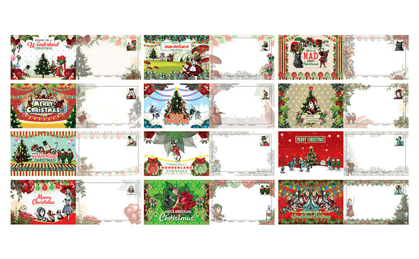 Creanoso Christmas in Wonderland Postcards (36-Pack) - Unique Fairy Tale Note Card Bulks Assorted Pack â€“ Cool Giveaways for Kids - School Break Greeting Cards Collection