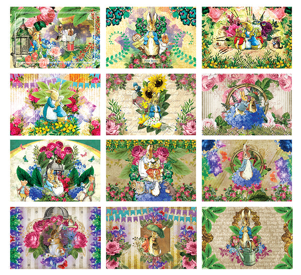 Peter Rabbit Postcards (12 Pack) - Unique Cool Giveaways for Kids, Adults, Boys,Girls,Womenâ€“ Great Greeting Cards Collection Set