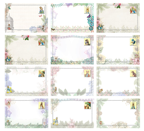 Peter Rabbit Postcards (12 Pack) - Unique Cool Giveaways for Kids, Adults, Boys,Girls,Womenâ€“ Great Greeting Cards Collection Set