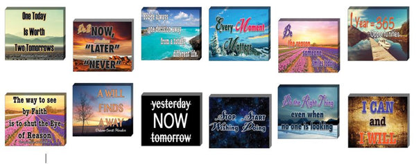 Creanoso Wisdom Positive Thinking Mindset Motivational Postcards (60-Pack) - Assorted Bulk Set