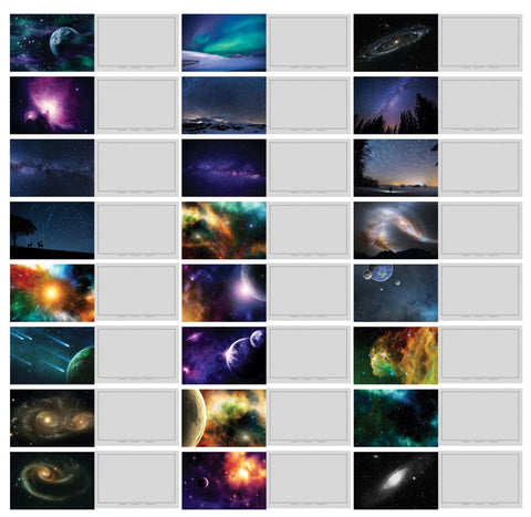 Assorted Galaxy Postcards (48-Pack) -Assorted Card Stock Bulk Set Ã¢â‚¬â€œ Premium Quality Cards Ã¢â‚¬â€œ Stocking Stuffers Gift for Men, Women, Teens, Adults