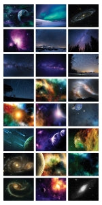 Assorted Galaxy Postcards -Assorted Card Stock Bulk Set Ã¢â‚¬â€œ Premium Quality Cards Ã¢â‚¬â€œ Stocking Stuffers Gift for Men, Women, Teens, Adults