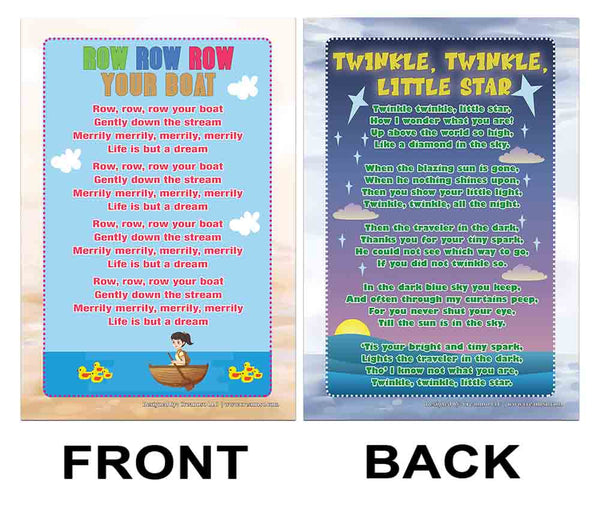 Creanoso Nursery Rhymes Series 1 Educational Posters (24-Pack) - Teacher Teaching Supply Bulk Set